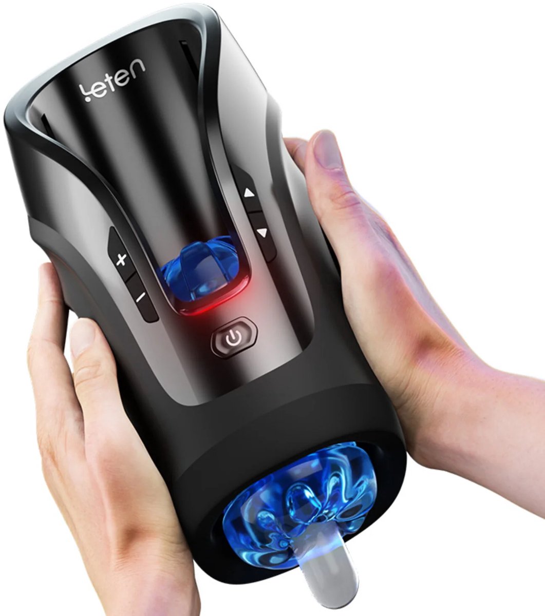 New Leten Cannon King Mini Quickshot Stroker - Automatische Masturbator Met Stuwende Bewegingen - 72 Stimulatiestanden -