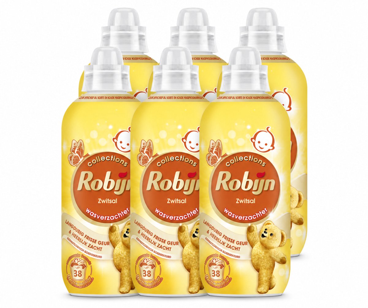 6 x Robijn – Wasverzachter – Zwitsalgeur – 765 ml - Voordeelverpakking - 6 stuks