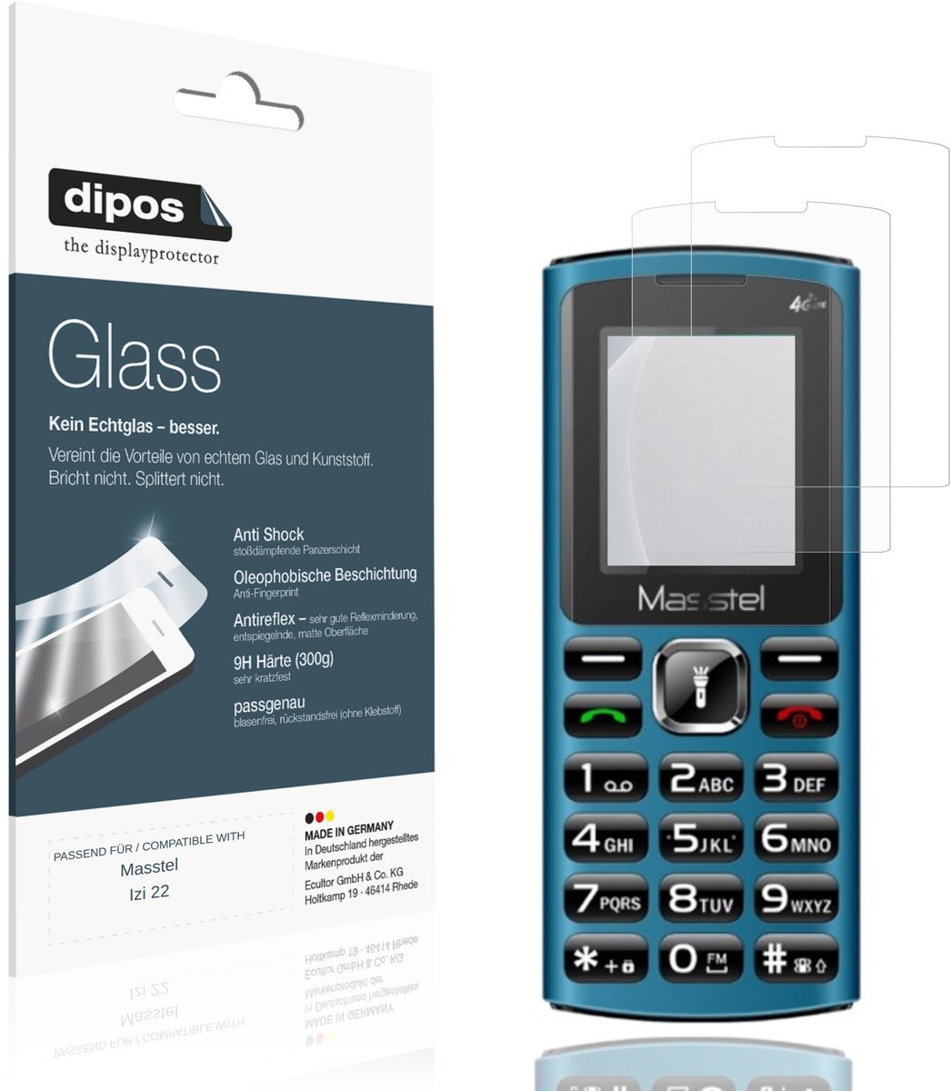 dipos – 2x Matte Pantserfolie geschikt voor Masstel Izi 22 | 9H Screenprotector