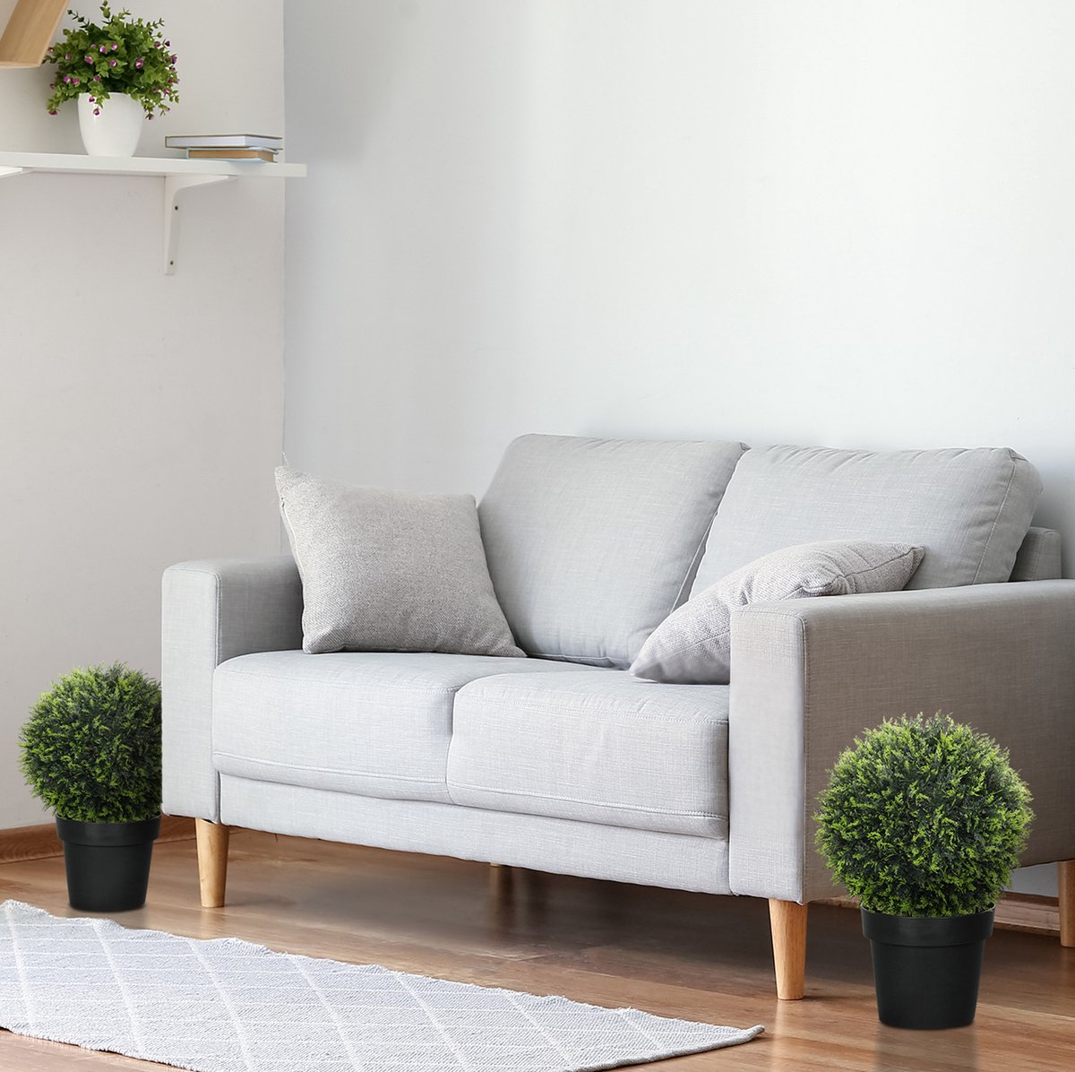 MODFU - Kunstplant - Ceder - Binnen En Buiten - Groen - Ø45 Cm