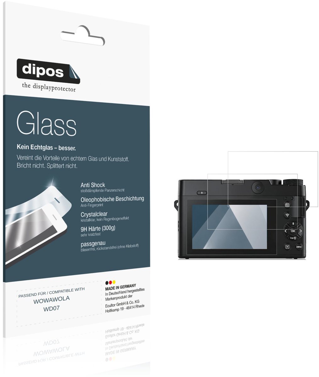 dipos – 2x Pantserfolie geschikt voor WOWAWOLA WD07 | 9H Screenprotector