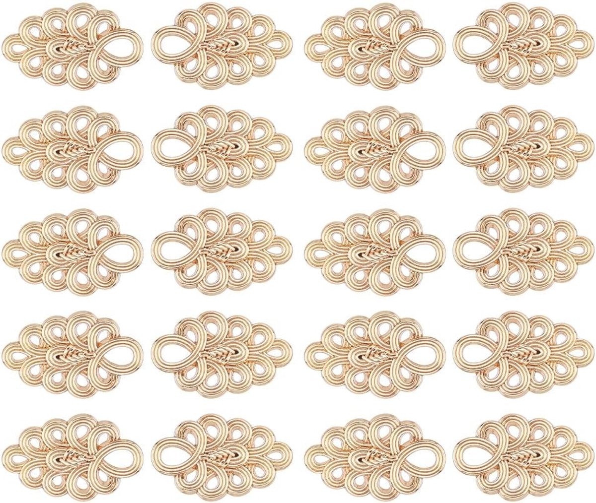20 Stuks Legering Korsetogen Gouden Opnaai-Ogen voor Stabiele Veters en Naaien, Ideaal voor Dirndl en Renaissance Kostuums, 3,2 x 1,9 cm