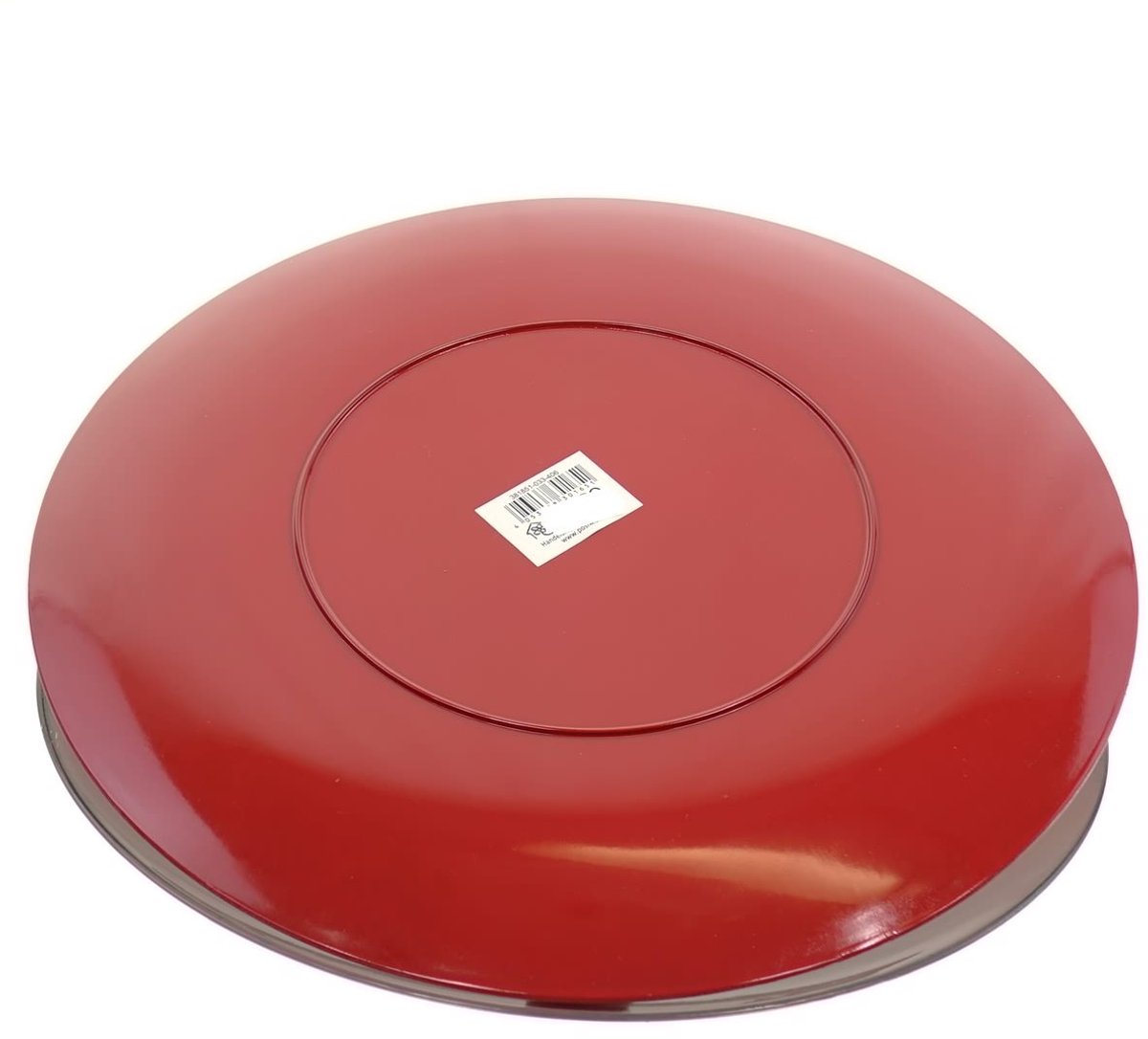 POSIWIO Decoratieve Schaal Rood met Zwart rond Ø 40 cm - Kunststof