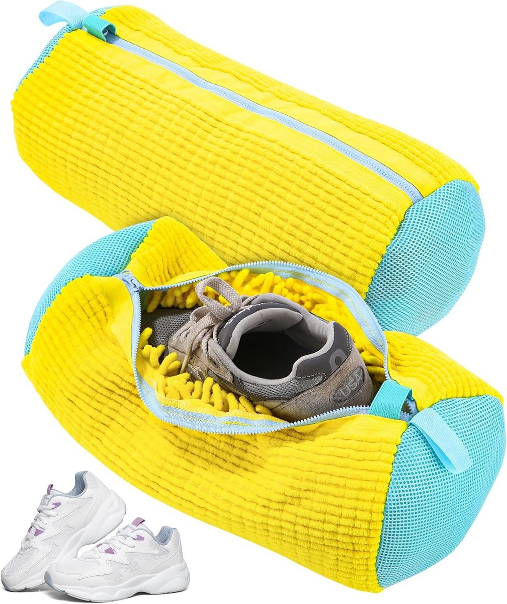 2 Stuks Schoenwaszakken voor de Wasmachine - Ideaal voor Sneakers, Laarzen en Sportschoenen