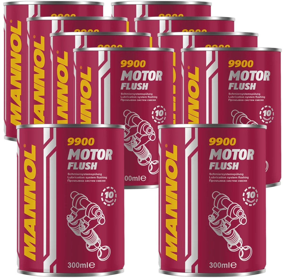 10 Stuks Motor Flush 300ml Mannol 9900 - BPC Autoparts