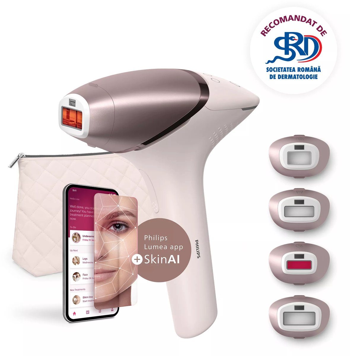 Philips BRI977/00 - Epilator met pulserend licht en toebehoren