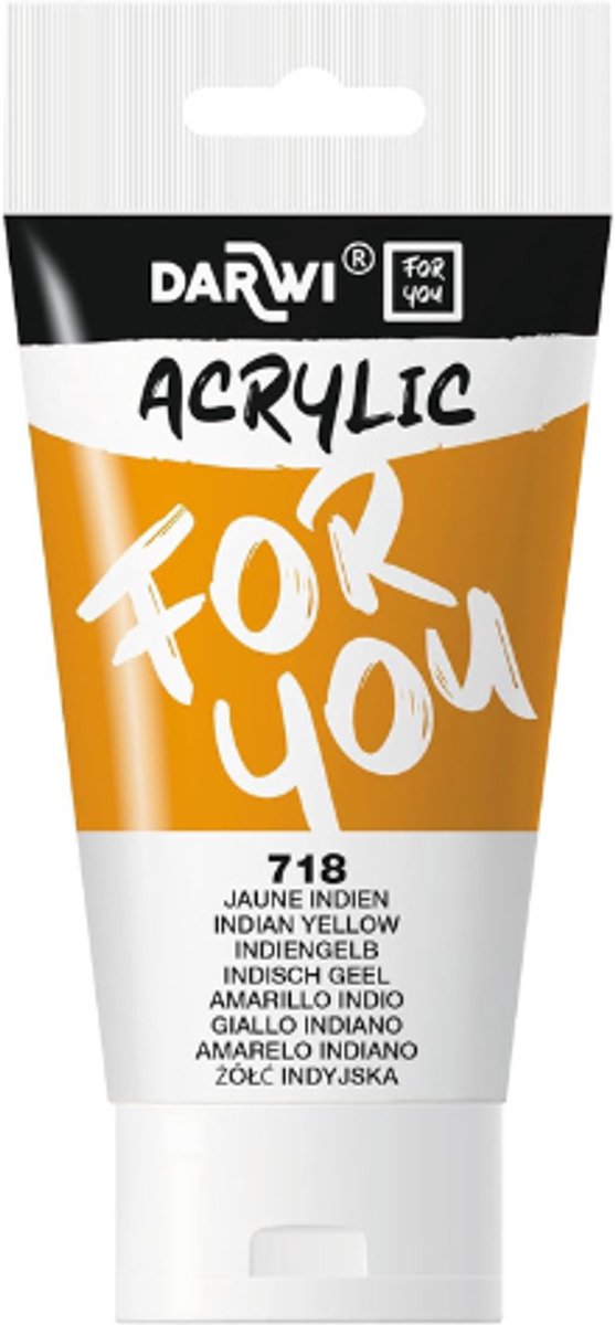 Darwi For You acrylverf 75 ml in tube Indisch geel