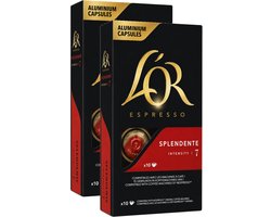 L'Or Espresso Splendente - Multipack - 20 (2x10) Koffiecups Compatibel met Nespresso Coffee Machine