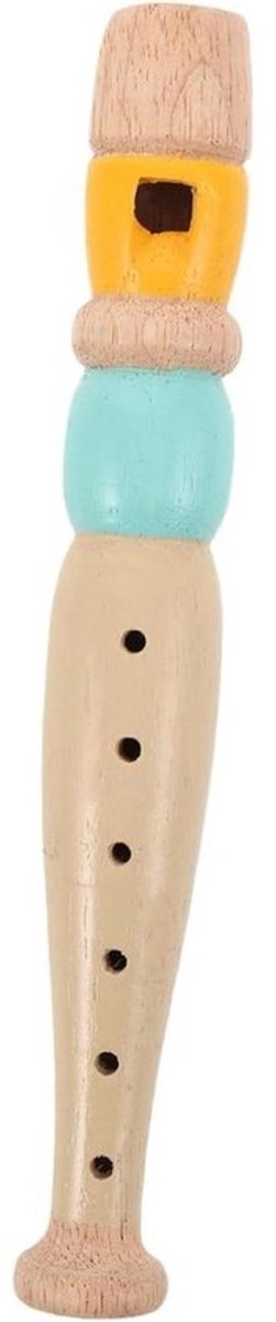 Houten Blokfluit - Muziekinstrument Kinderen - Muziek Leren - Kindvriendelijk Ontwerp - 20 cm - Beige