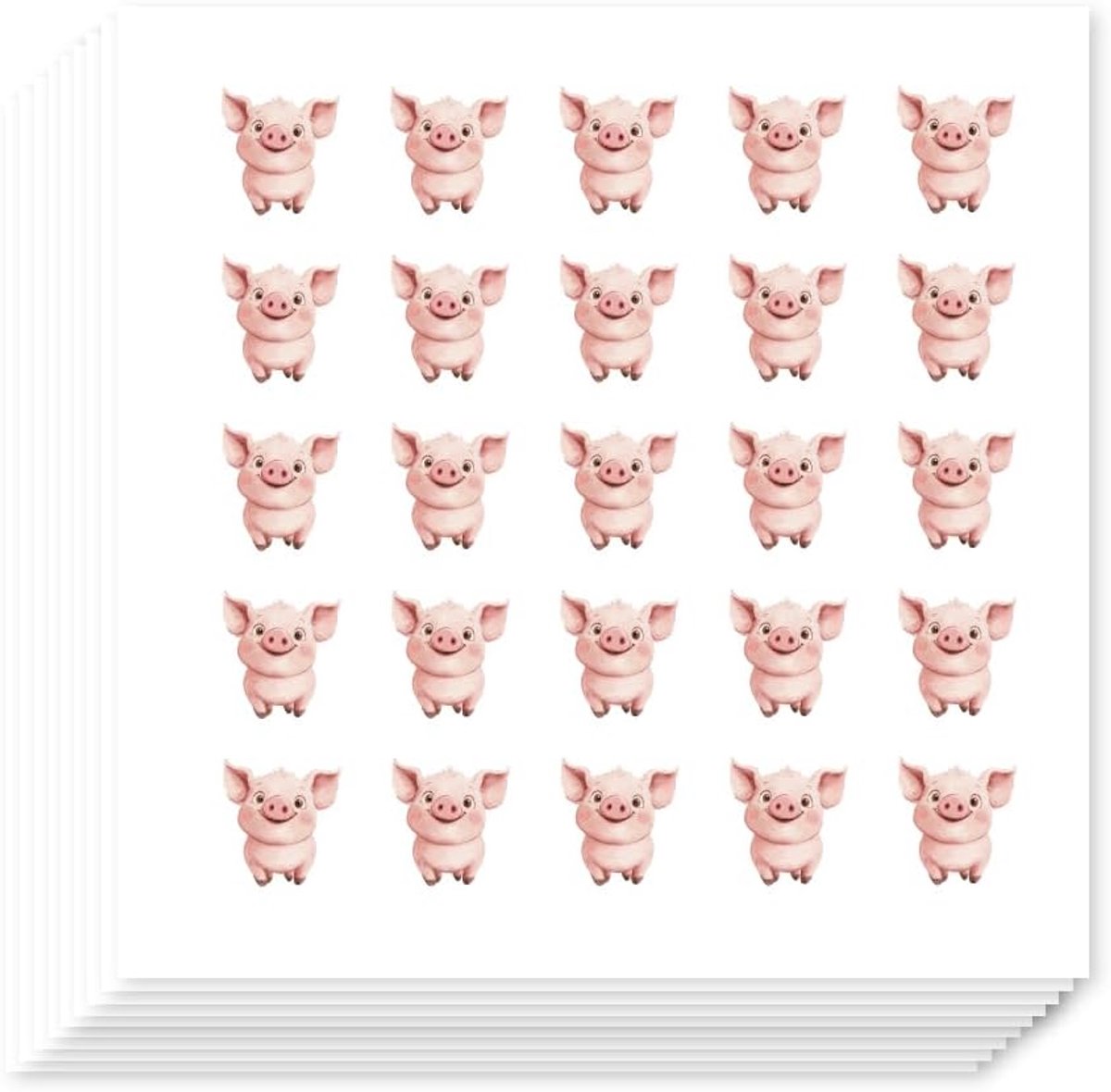 Dailygoods- Planner Stickers 500 Stuks - Roze Varkens Stickers - Papierstickers voor Planner - Scrapbook - Knutselen - Decoratie - 1,27 cm