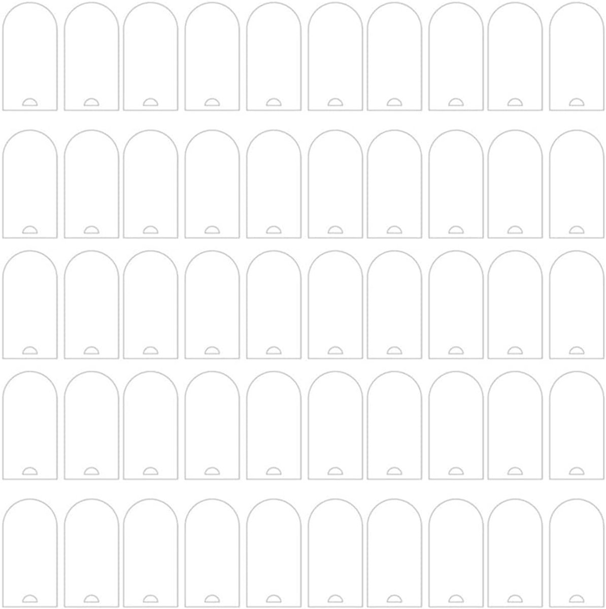 50 stuks matte acryl bruiloftskaarten - acryl naambordje boog lege bruiloftsdecoratie tafelkaarten DIY plaatskaart