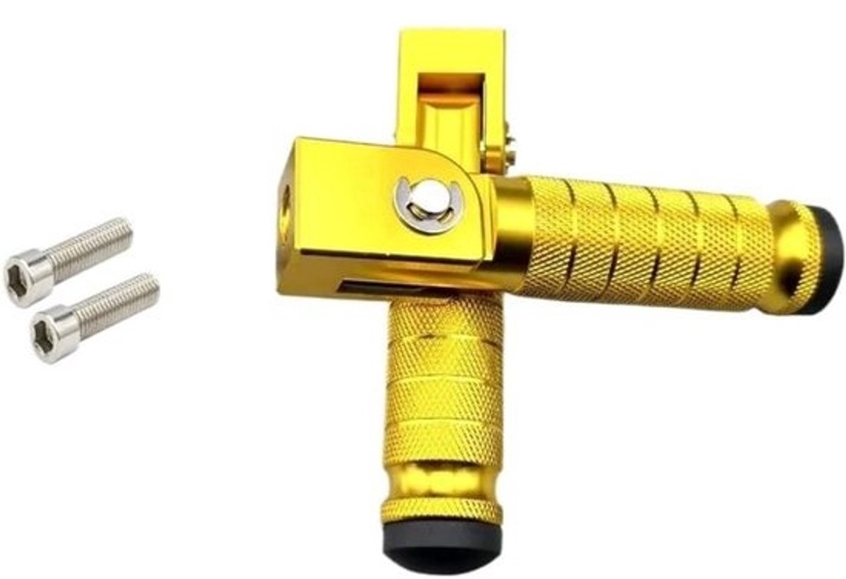 Motorfiets Voetsteunen - Gevouwen Pedalen - Reizen Comfort - Antislippatroon - 8 mm - Zwart
