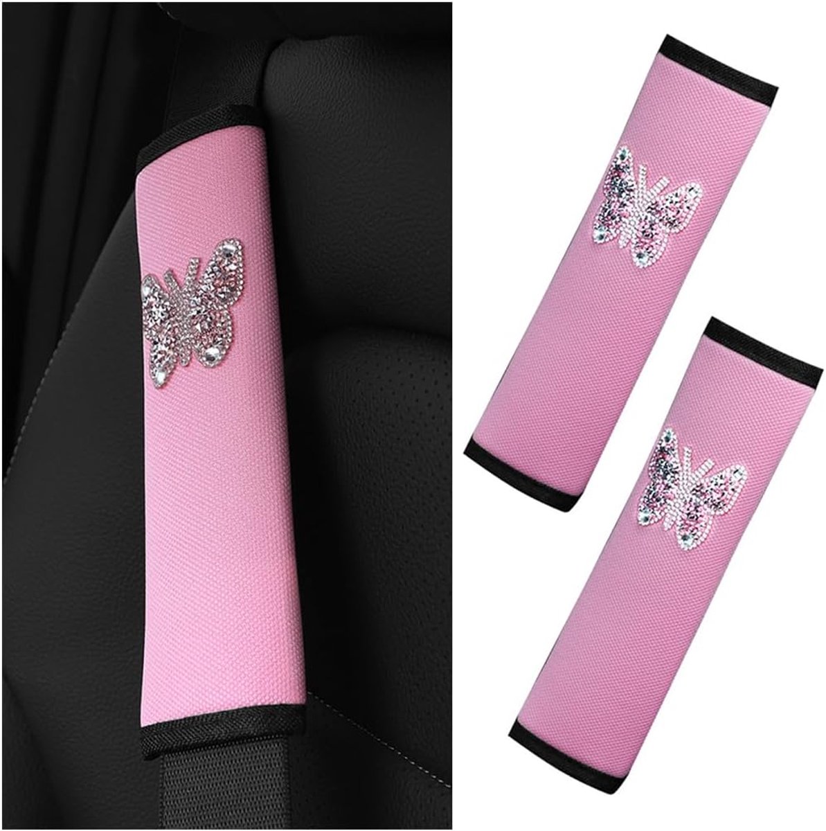 Dailygoods- Gordelkussen Premium - Veiligheidsgordel - Schoudervulling - 2 Stuks - Comfortabel - Polyester - Universeel - Gordelbescherming