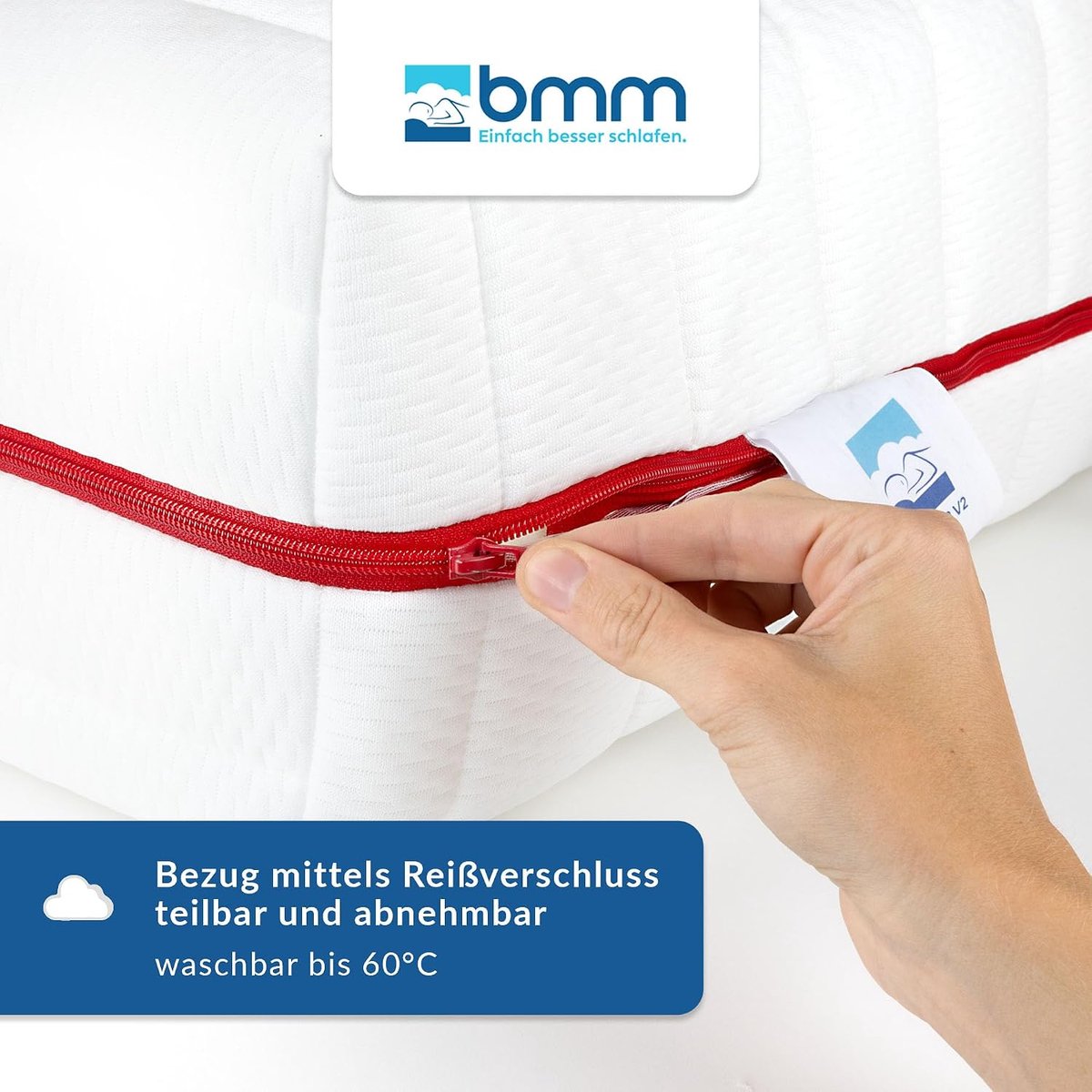 OrthoComfort Classic 19 Ultra Firm Koudschuimmatras H5 – Orthopedisch 7-Zones Matras 100 x 190 cm, 19 cm Hoog, Extra Stevig, Ademend en Oeko-Tex Gecertificeerd