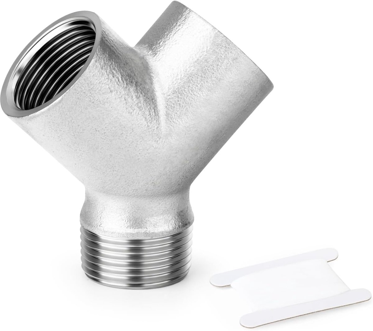 Dailygoods- Pipe Fitting Y-vorm 3-weg - 304 Roestvrij Staal - 1/2" BSP Vrouwelijk x 1/2" BSP Vrouwelijk x 1/2" BSP Mannelijk - Hoge Drukbestendigheid