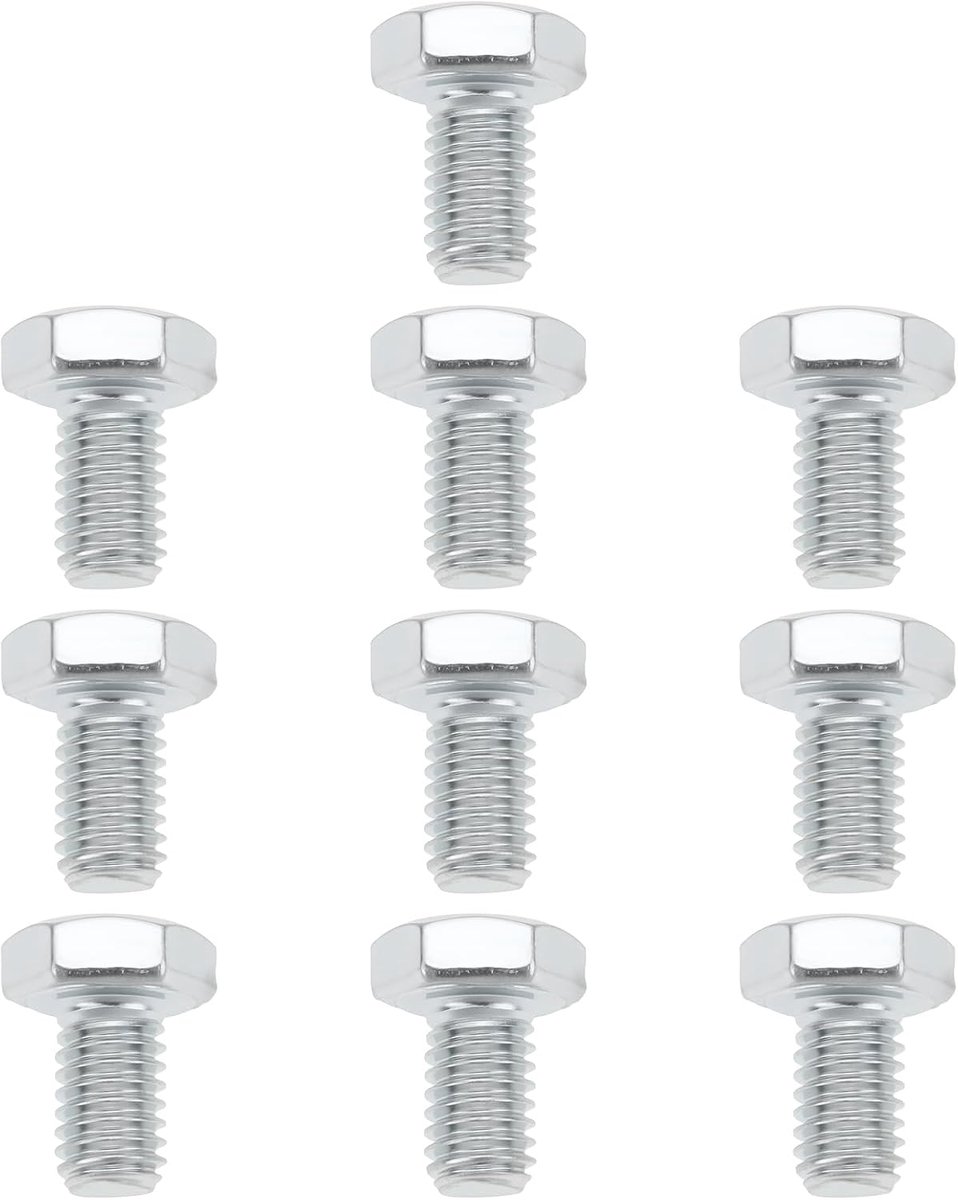 Dailygoods- Zeskant Schroeven M6x10mm - Koolstofstaal - Gegalvaniseerd - Roestbestendig - Slijtvast - DIN933 Norm - Bout