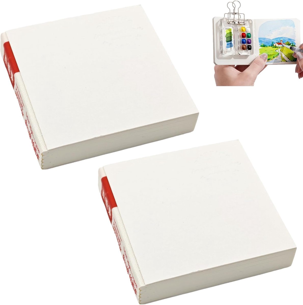 Dailygoods - Aquareldagboeken Set van 2 voor Creatieve Kunstenaars