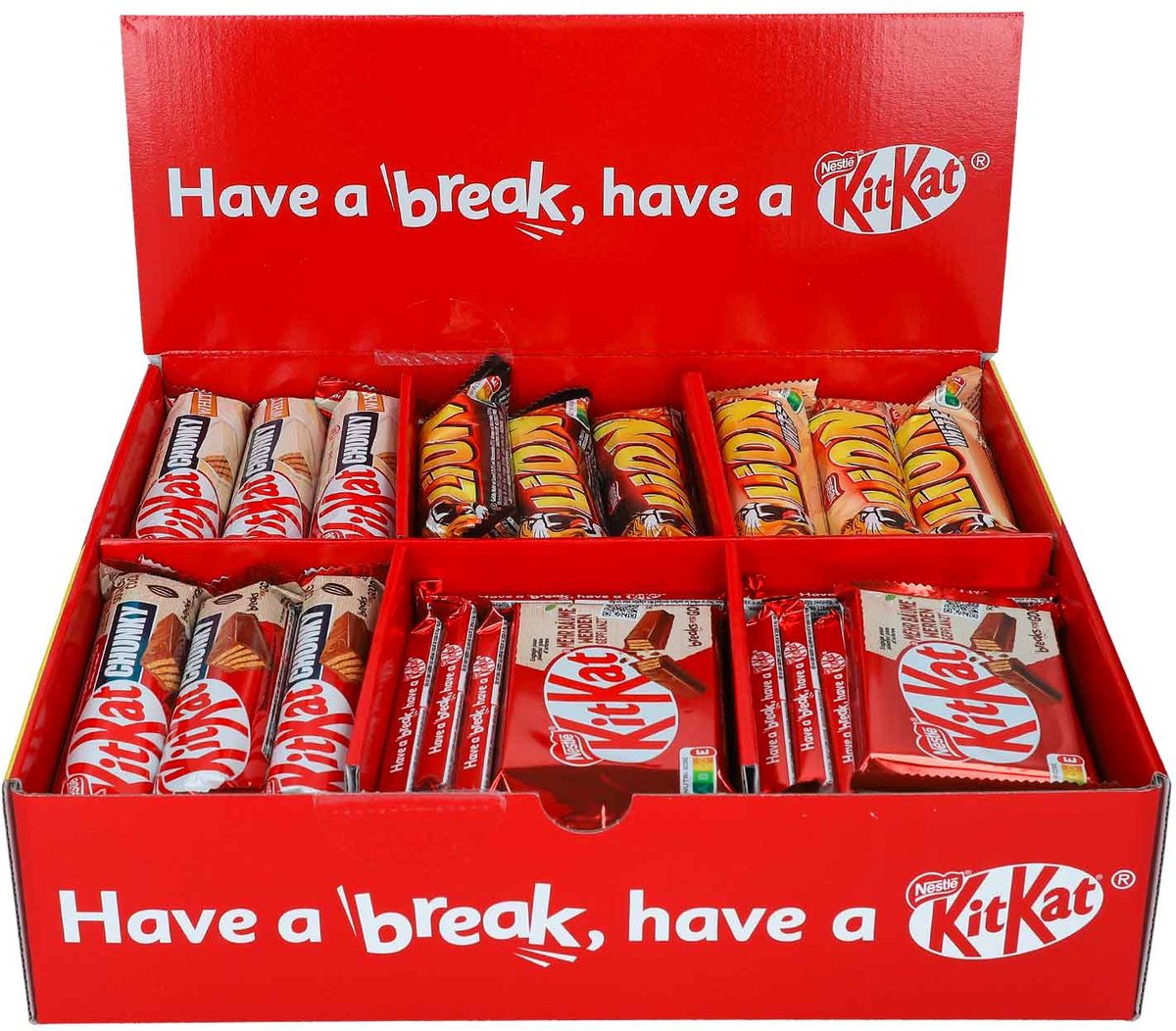Nestle Chocolade Kitkat - Lion assortimentsdoos 64 stuks!