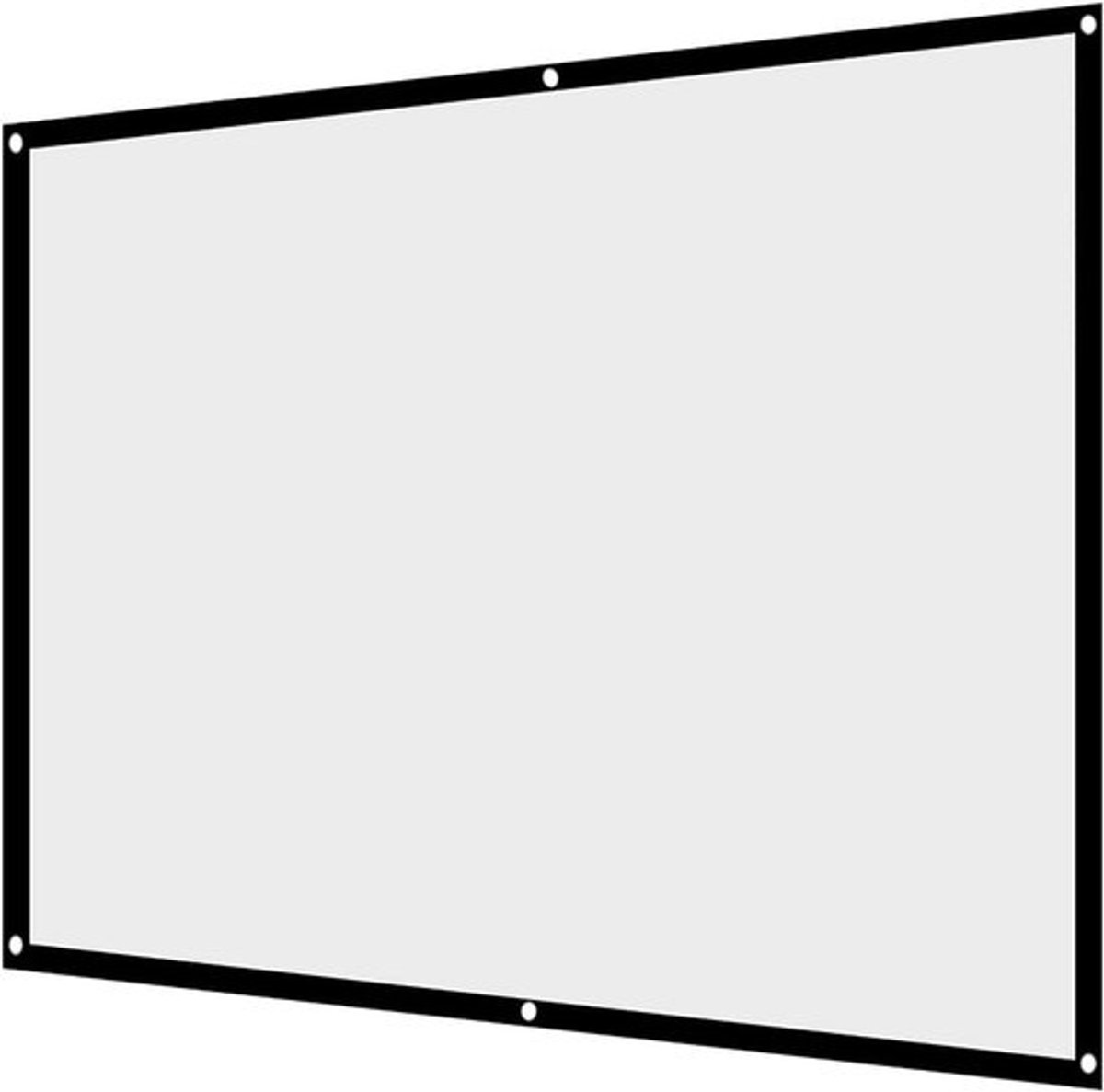 Draagbaar Projectiescherm - Opvouwbaar Scherm Gordijn - Thuisbioscoop Buiten - Kreukvrij Polyester - 100 Inch - Wit