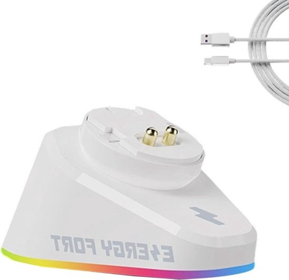 Oplaadstation - Docking Station - Gaming Setup - Dubbele USB Poorten - 6 x 5 x 5.1 cm - Wit