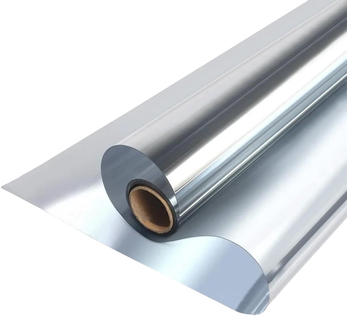 Raamfolie Spiegelfolie Reflecterende Raamtintfolie Zichtwerende Folie Privacybescherming Zelfklevende Folie Zonwerende Glasfolie Warmte Isolatie Zilver 70cmX300cm