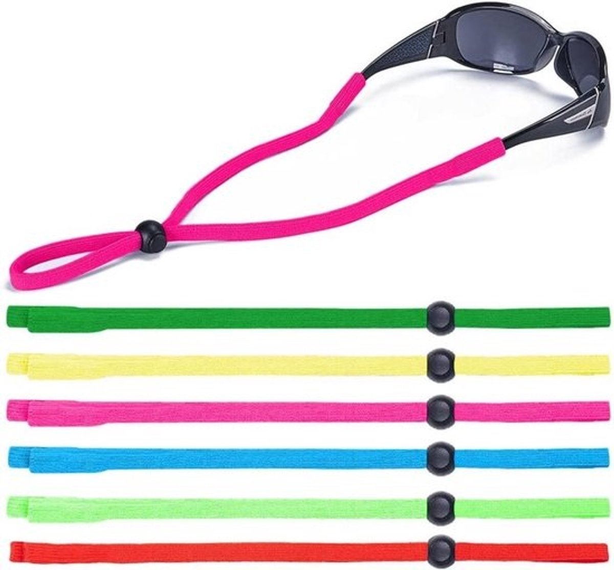 Kinder Brilketting - Zonnebril Houder - Sport & Spel - Verstelbare Pasvorm - 17 cm Lengte - Assorti Kleuren