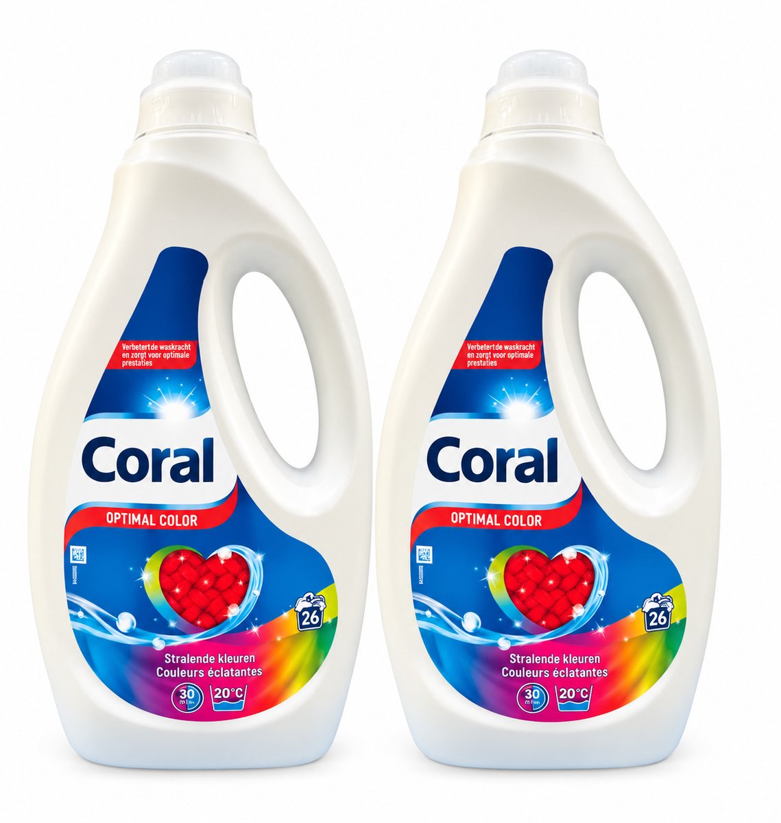 Coral - Optimal Color - Wasmiddel - 2 x 1,17L - 52 Wasbeurten
