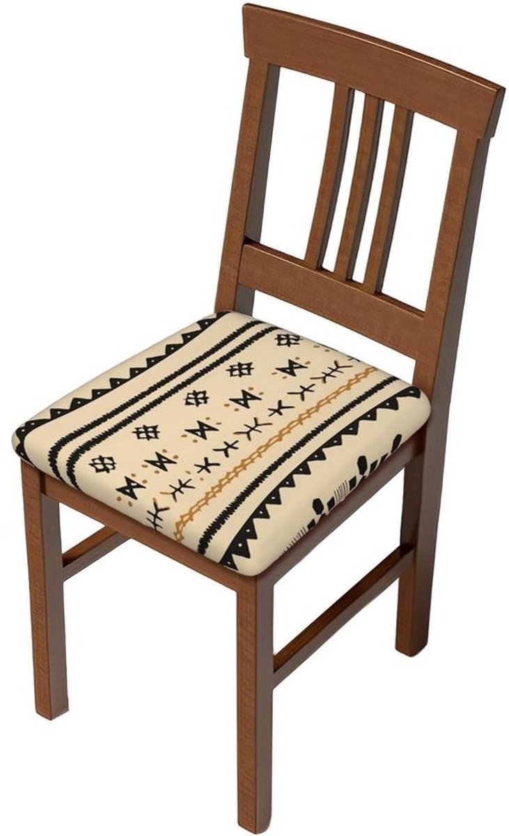 Stoelhoezen Set - Stoelbeschermers Keukenstoel - Meubels Vernieuwen - Zachte Stretch Stof - 35-48cm Zitting - Gedrukt Patroon