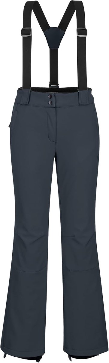Ventures Skibroek voor dames, softshellbroek, waterdicht, winddicht, warme gevoerde wandelbroek, ademende sneldrogende trekkingbroek, skibroek