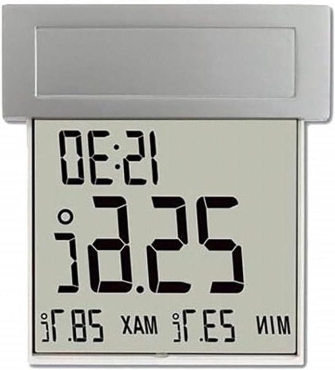 Digitale Vensterthermometer met Zonne-energie en Verlichting