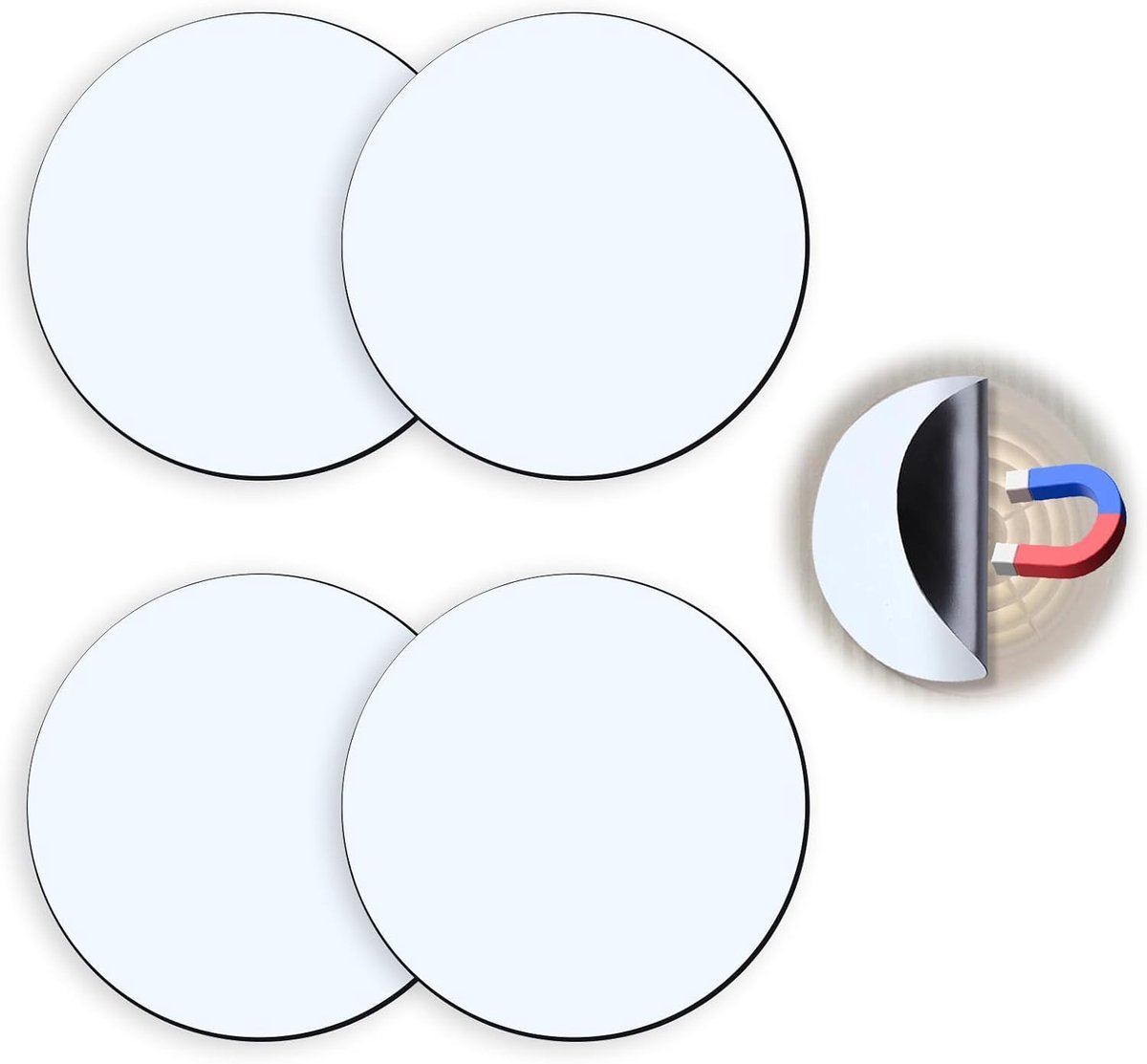 4 ronde ventilatiekleppendeksels, sterke magnetische ventilatiekleppendeksels, airconditioning ventilatiekleppendeksels, magnetische ventilatiekleppendeksels voor 6,5 inch