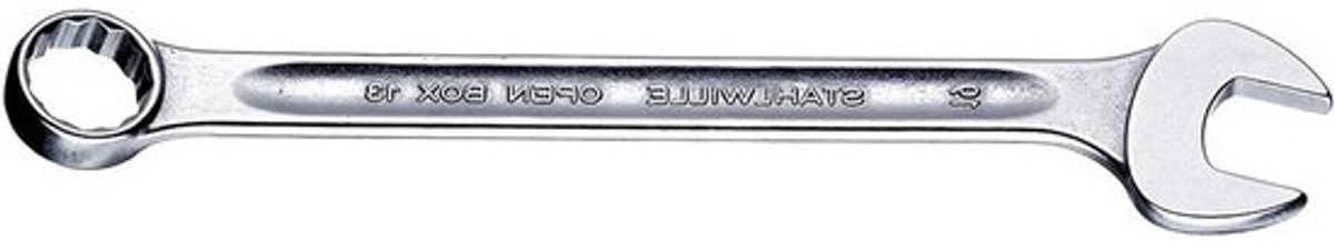 Ringsteeksleutel - Combinatiesleutel - Monteren en demonteren - Verchroomde afwerking - 9/16 inch - Zilver