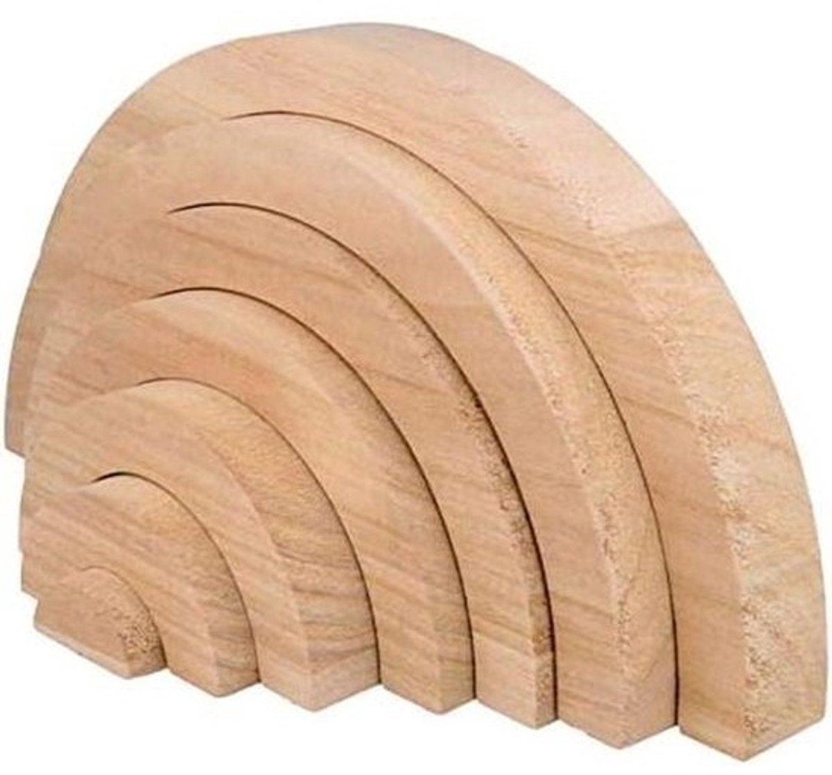 Houten Regenboog Decoratie - Houten Regenboog Figuur - Kinderkamer Aankleden - Zeven Delige Set