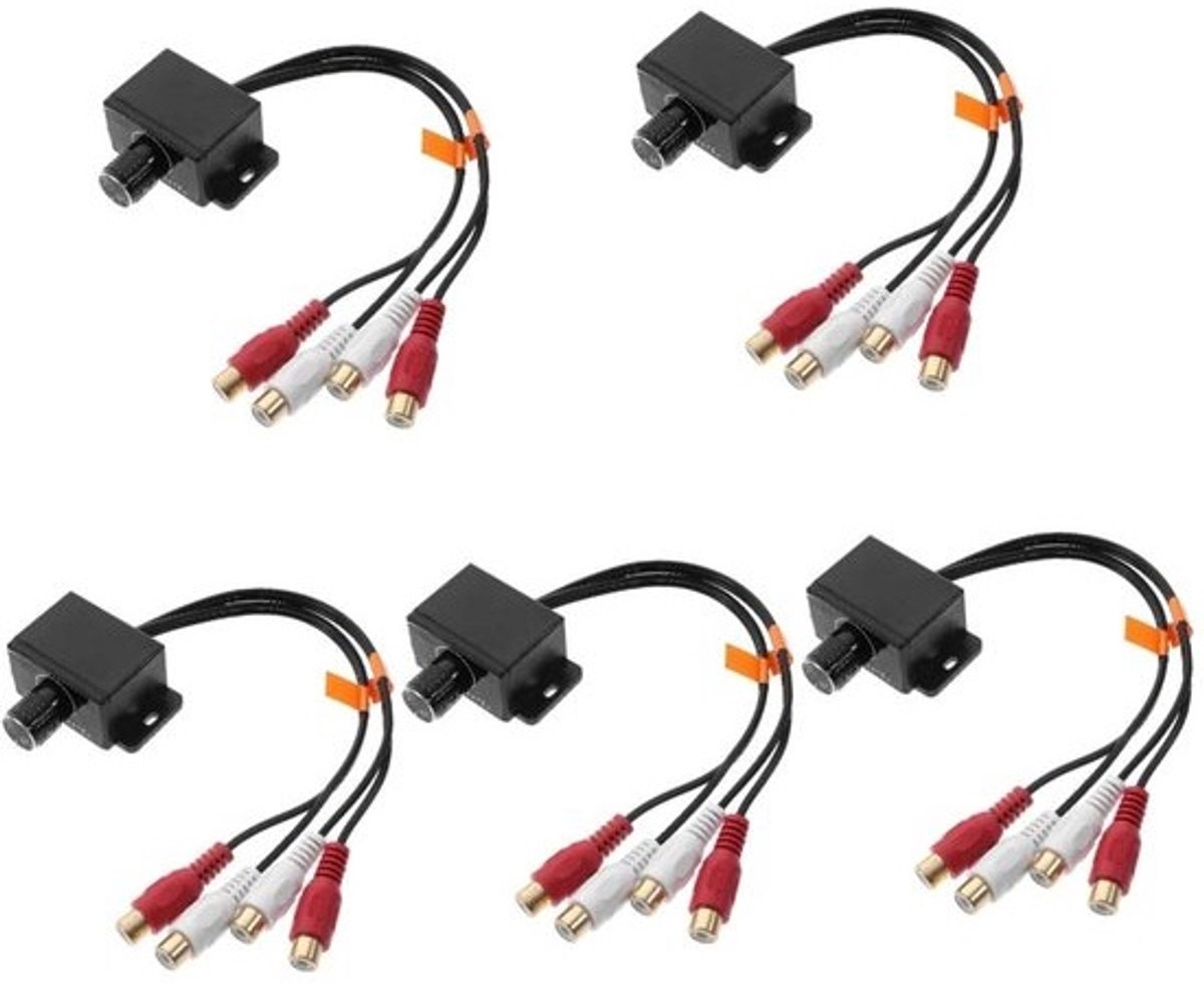 Audio Regelaar - Volume Knop - Auto Geluid - Veelzijdige Compatibiliteit - 5 Stuks - Zwart