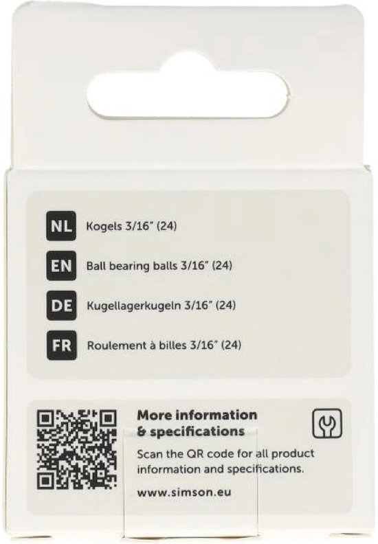 Verpakking met productinformatie en QR-code