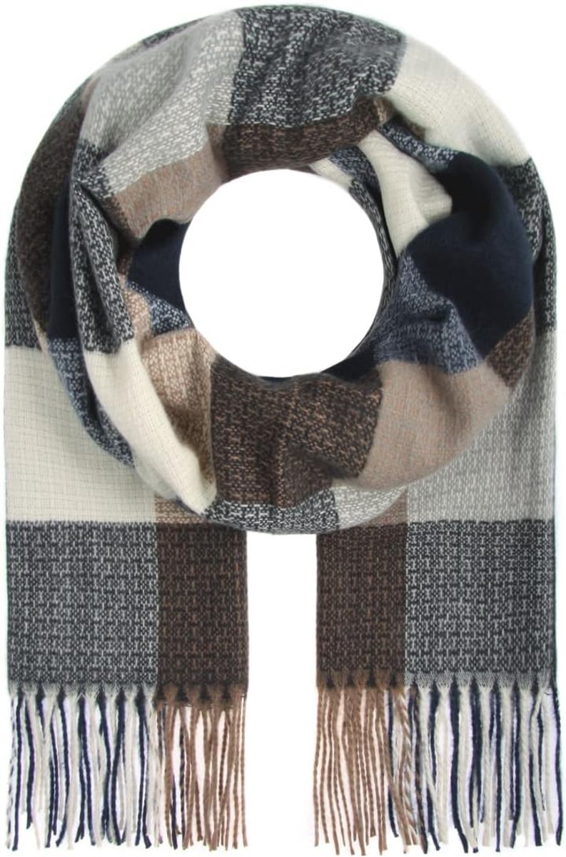Damessjaal wintersjaal gebreide sjaal dames sjaal (880040), blauw 1, One Size