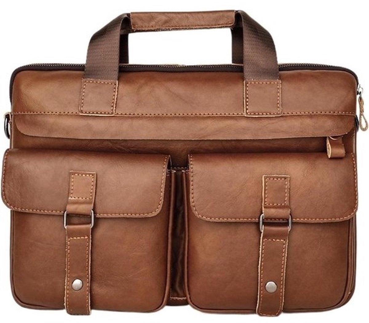 Laptoptas Heren - Aktetas Documententas - Zakelijk Vervoer - Robuust Materiaal - 15.6 inch - Zwart