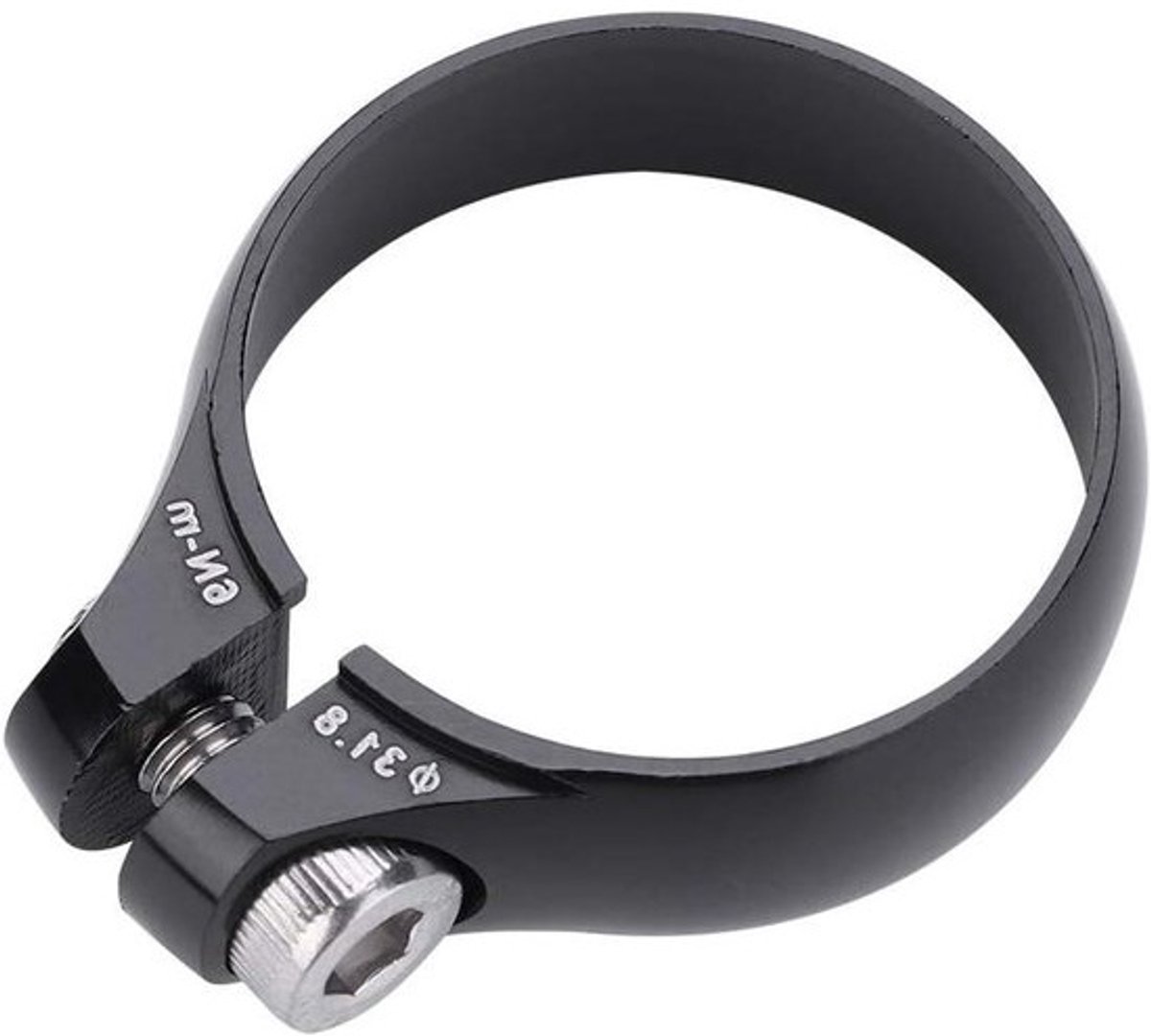 Fietsklem Zadelpen - Fietsaccessoire Zadelklem - Fietsreparatie - Lichtgewicht Aluminium - 31.8mm voor 27.2mm - Zwart