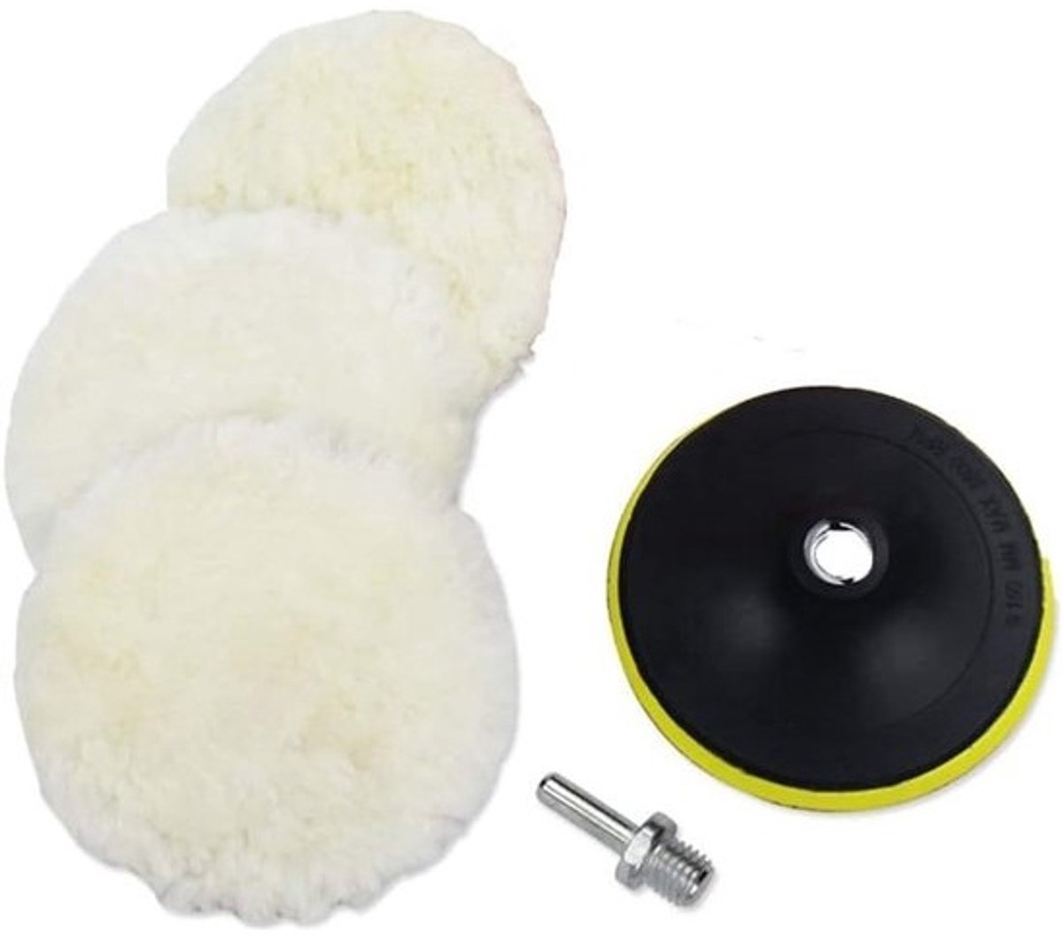 Polijstpads set voor boren - 6 inch - 5 stuks - ideaal voor polijsten en waxen