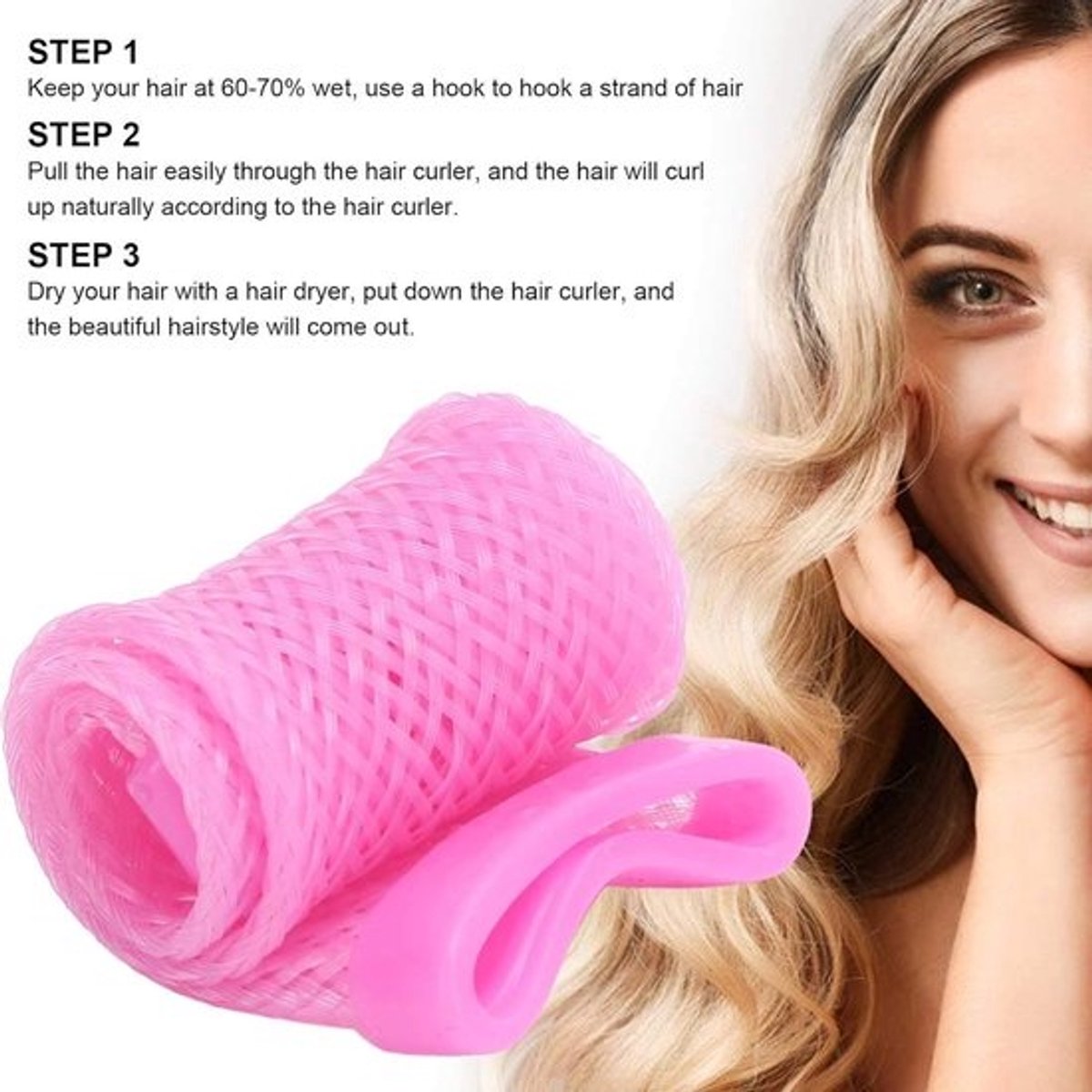 Haarkrulspelden Set - Krulrollers Stylingtool - Haar Krullen - Hittevrij Stylen - 18 Stuks - Blauw