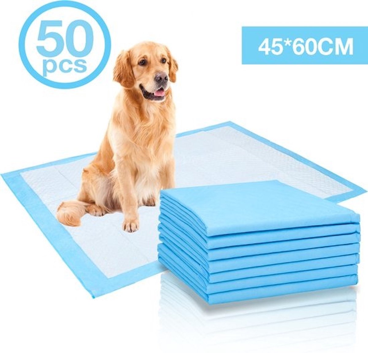 50 Puppy Training Pads 45x 60 cm - Zindelijkheidstraining Hond - Hondentoilet - Plasmatjes hond