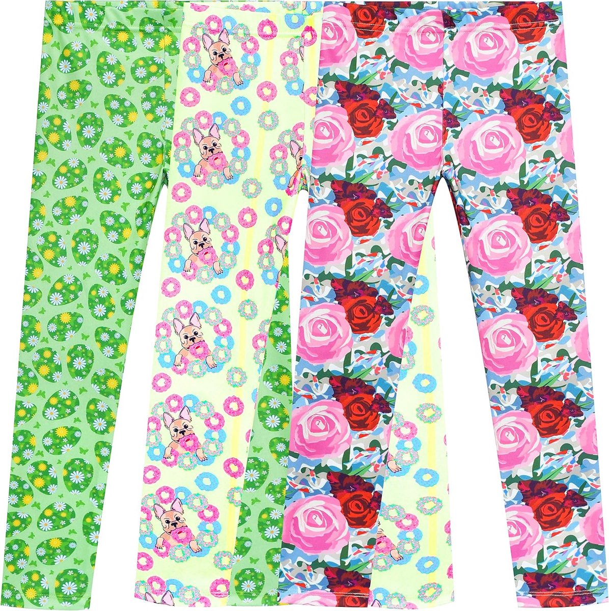 Broek verpakking van 3 stuks Katoen Leggings Kant Rekbaar Kinderen Kleuter 2-7 jaar