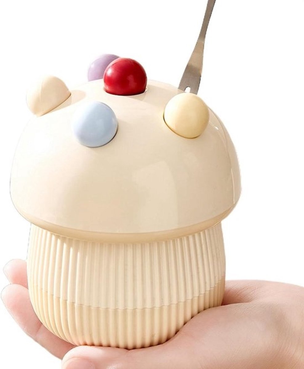 Dessertvorkjes - Kleine saladevorkjes - Desserts Serveren - Paddestoelvorm - 6 stuks - Romig