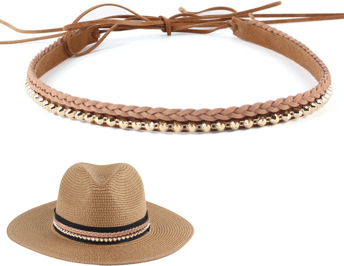 Hutband voor buiten, cowboyhoed, westernhoedband voor heren, verstelbare hoedband voor cowboyhoed, hoedband van kunstleer