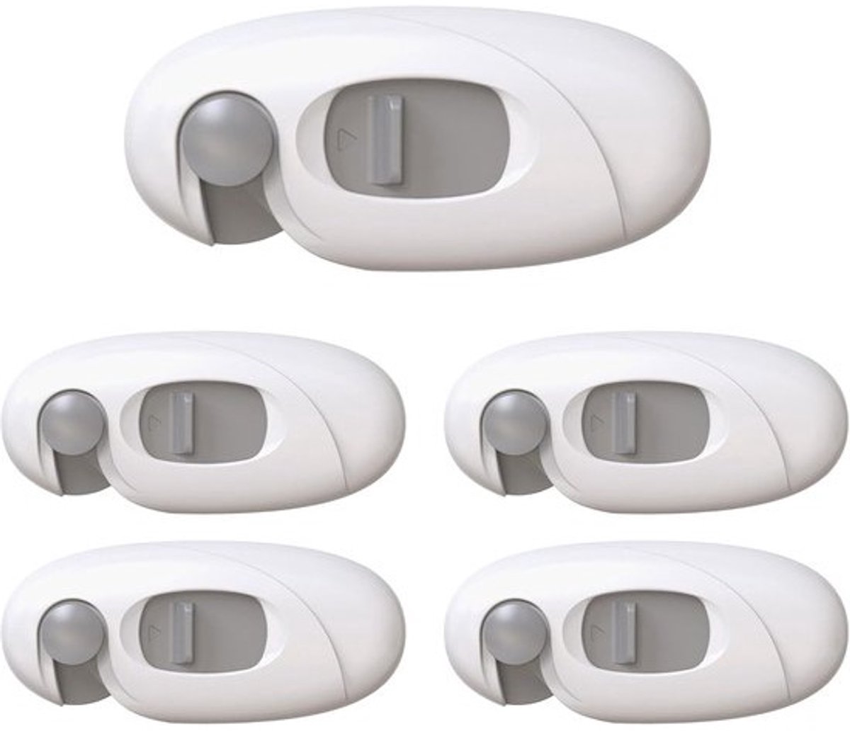 Kinderslot - Veiligheidsslot Kast - Babykamer Beveiligen - Uniek Veiligheidshaak Ontwerp - 5 stuks - Wit