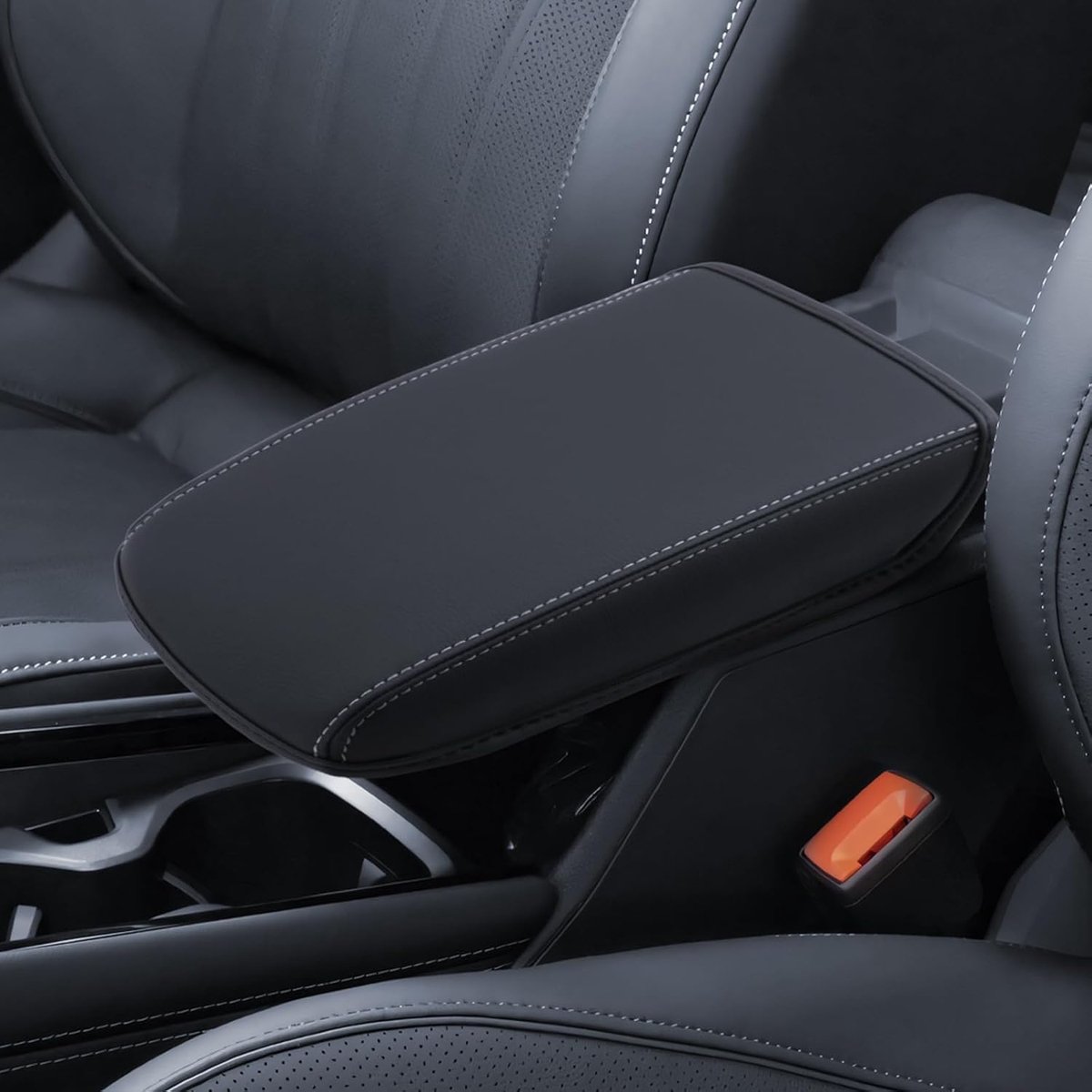 Afdekking voor Tiguan 3 2024 - 2026, dik katoen, vulling, microvezel, PU-leer, bekleding, armleuning, afdekking, beschermhoes, waterdicht en antislip, VW Tiguan III MK3