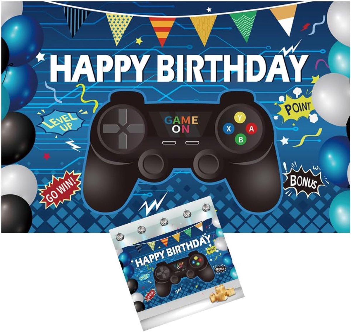 Fotoachtergrond Kinderverjaardag Banner Happy Birthday Fotorekwisieten Foto Achtergrond Gaming Verjaardagsfeestje Decoratie Verjaardagsdecoratie Game Jongen