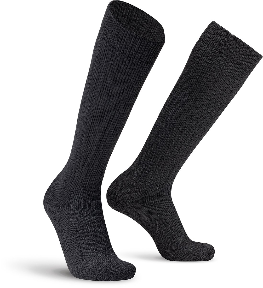 Worik - 2-Pack - Dikke Kniekousen - Honingraat Thermo - Heren / Dames - zwart - 41-43 - MERK