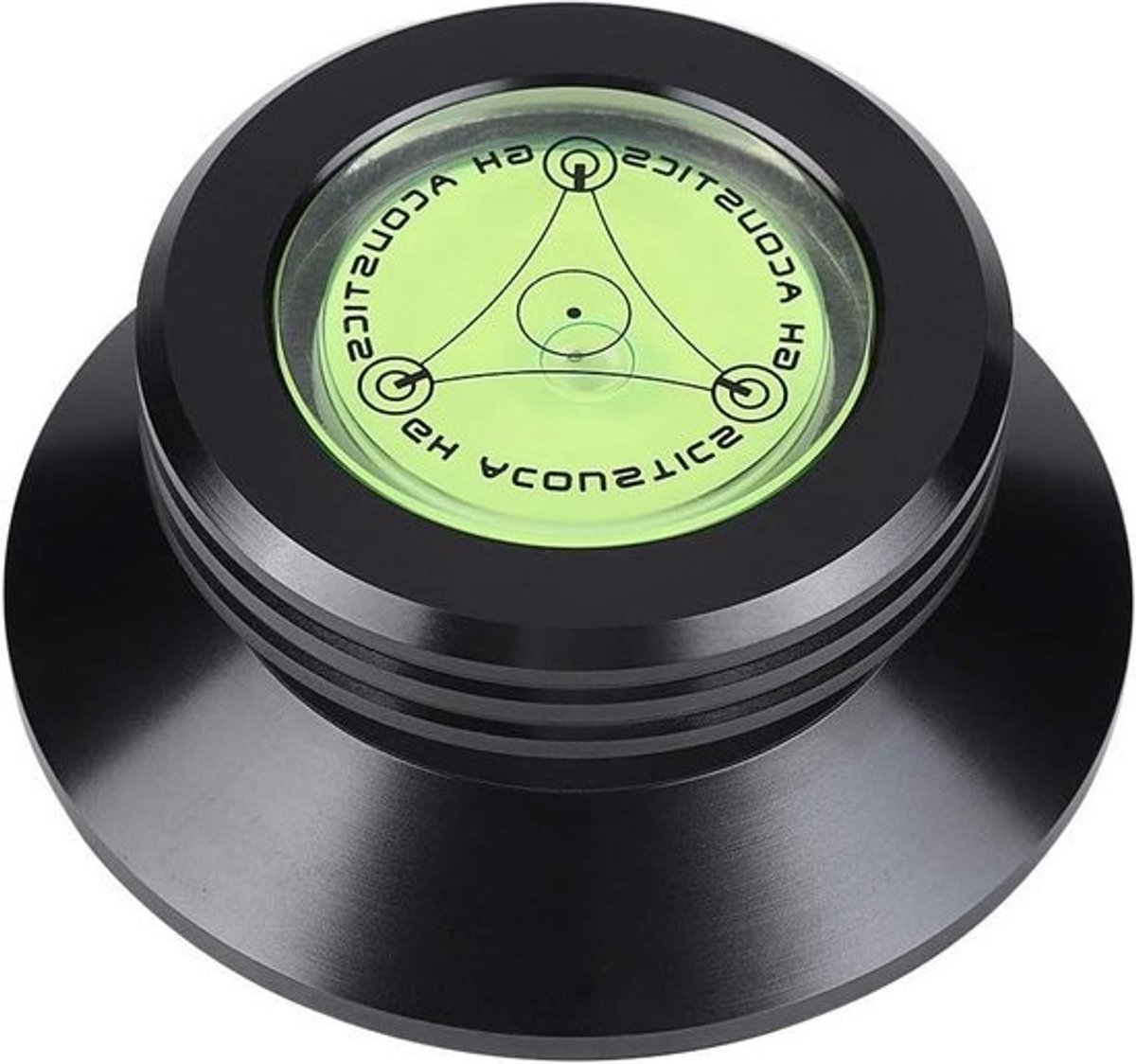 Disc Record Weight Aluminium Waterpas Platenstabilizer voor LP Record-Player - Zwart