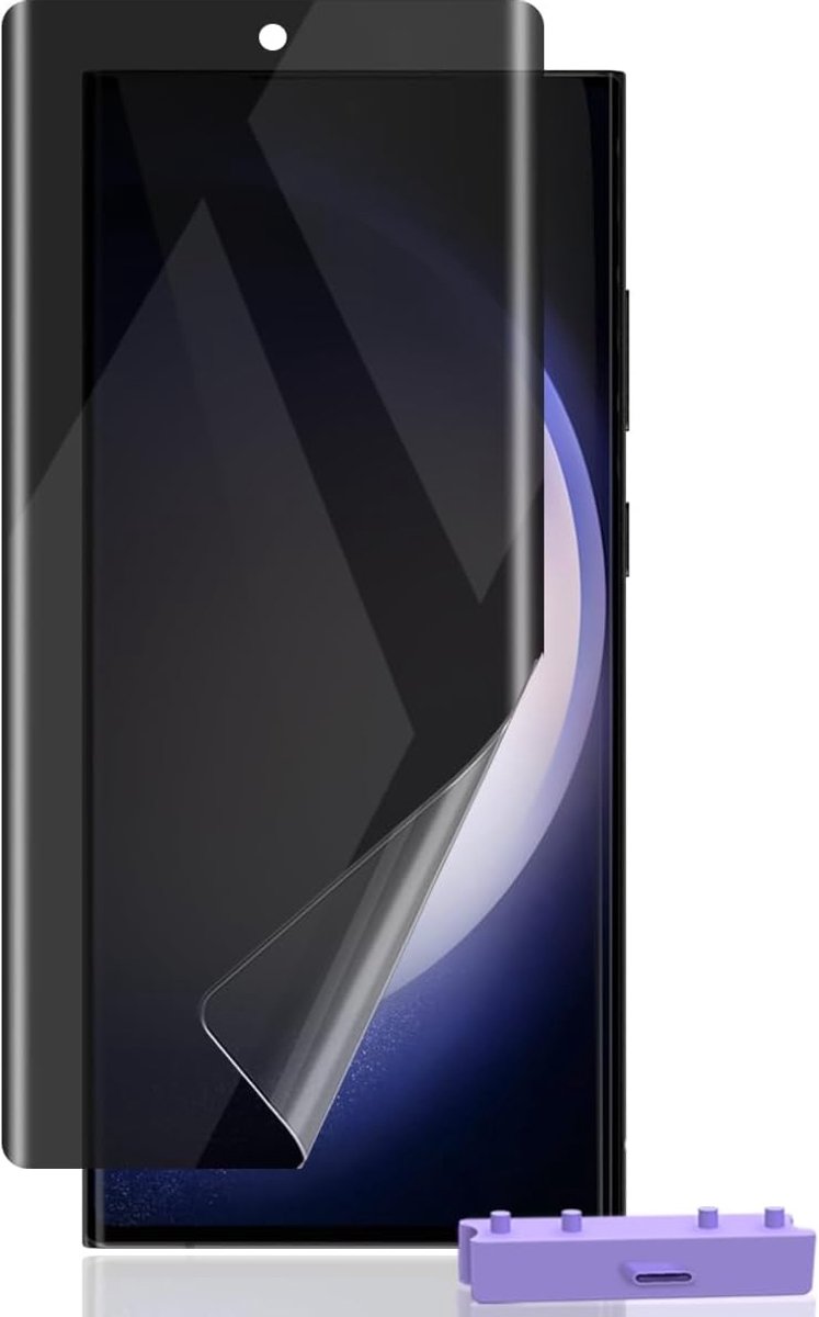 Beschermfolie voor Galaxy S23 Ultra, zichtbescherming, Galaxy S23 Ultra, anti-spy, privacy, zachte TPU-folie, niet-gehard glas, displaybescherming, privacy, 1 stuk, eenvoudige installatie